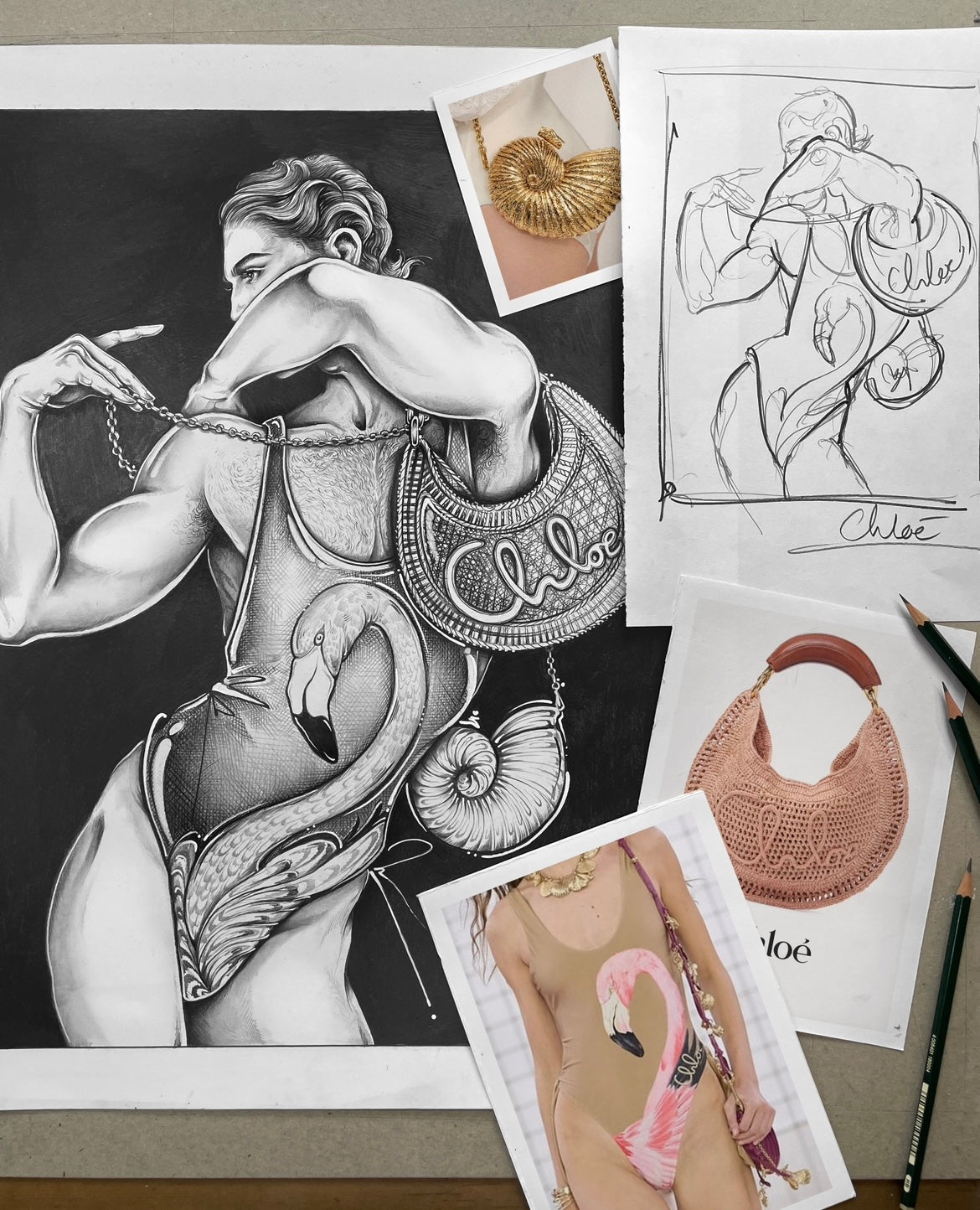 Chloé Flamingo Illustration