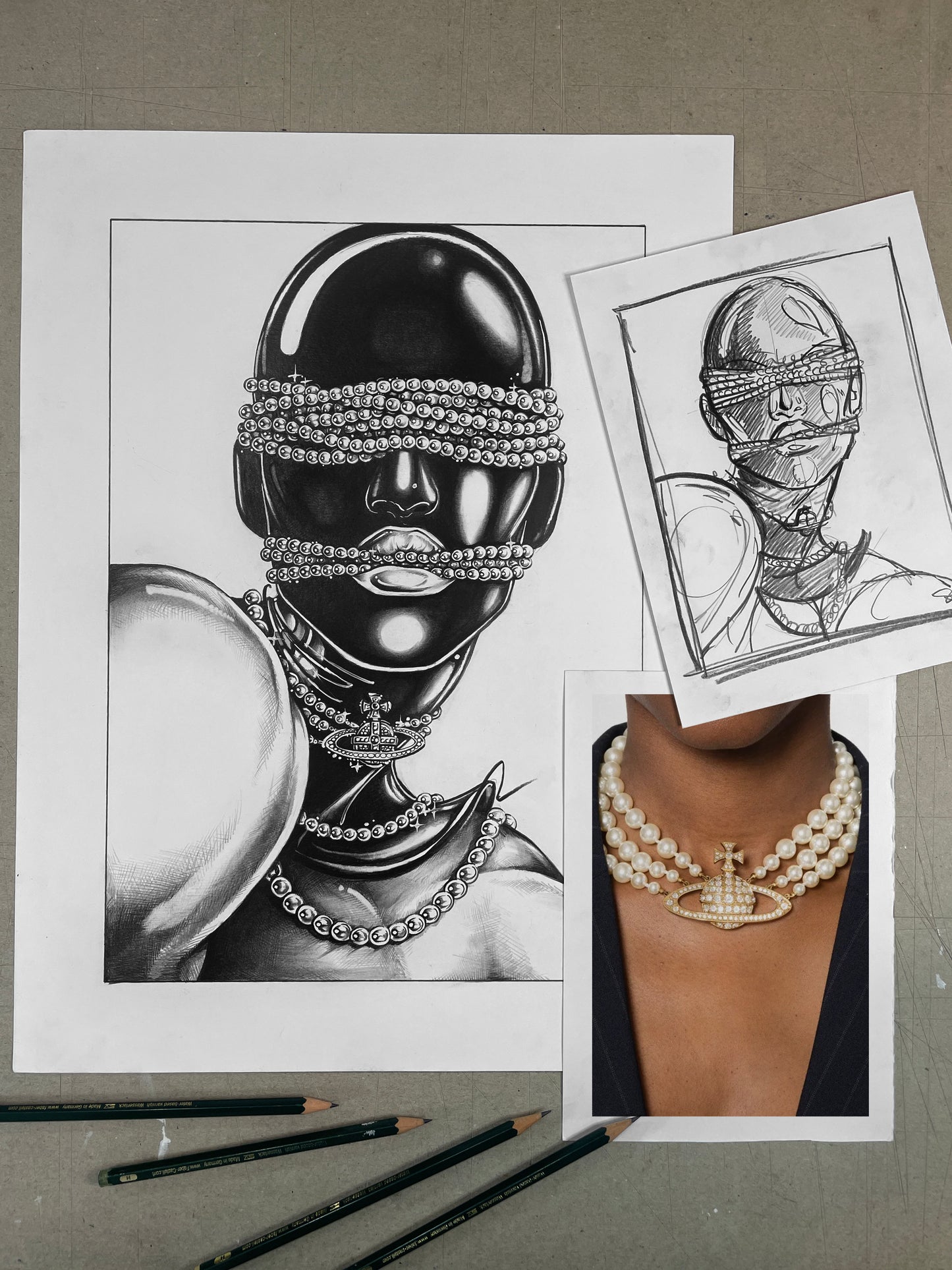 Vivienne Mask Illustration