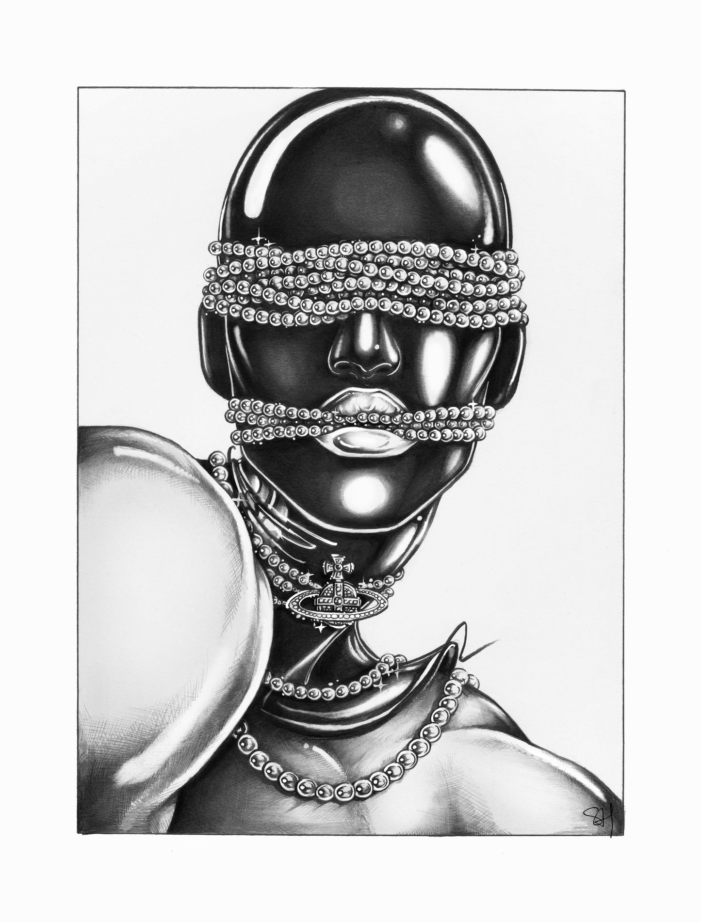 Vivienne Mask Illustration